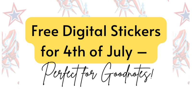 4th of July Digital Art Stickers