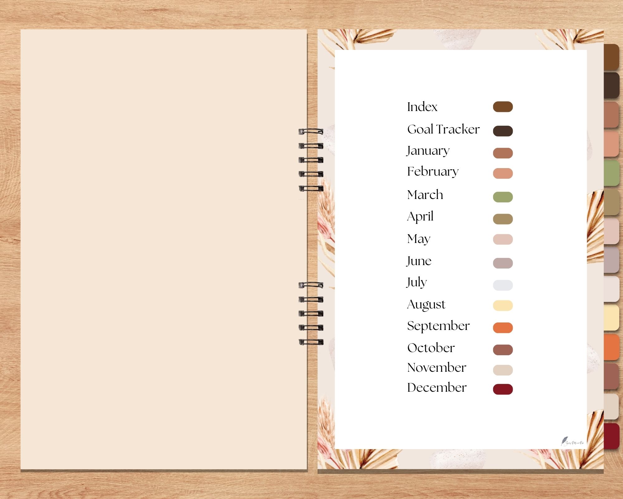 Boho Monthly Planner Digital