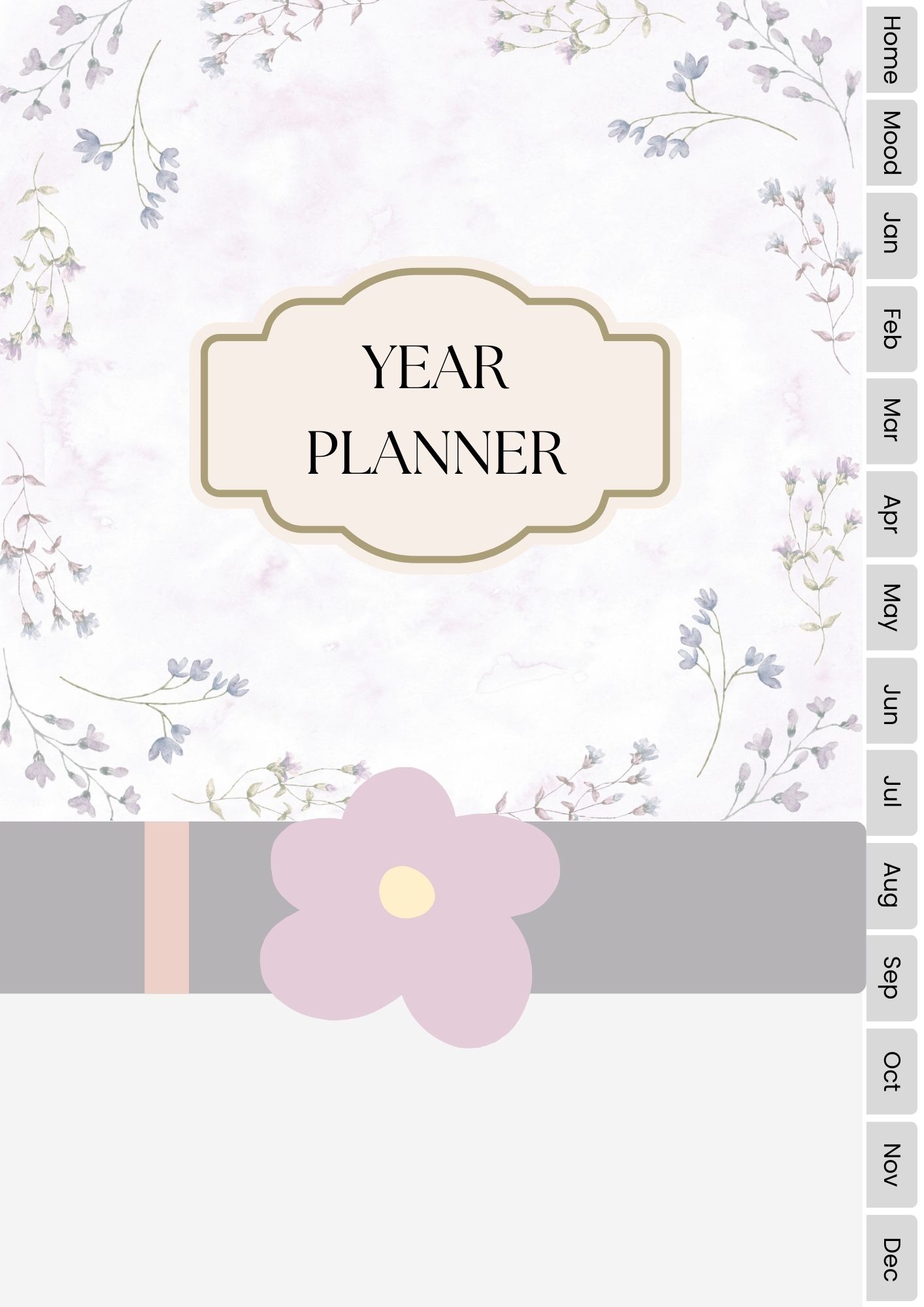 Yearly Digital Planner Lilac